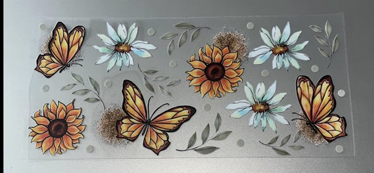 Floral Butterfly Decal