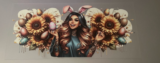 Girl Floral Easter Decal