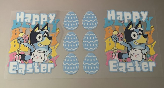 Happy Easter Bluey Decal