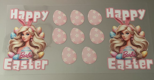 Happy Easter Barbie Decal