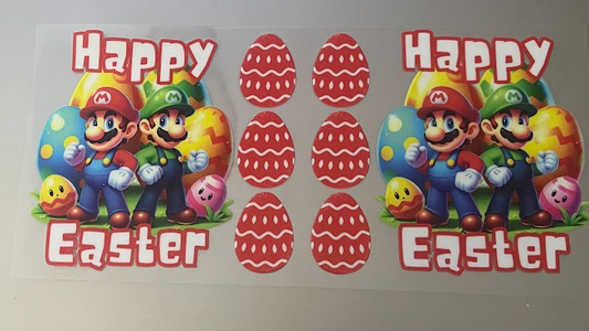 Happy Easter Mario Decal