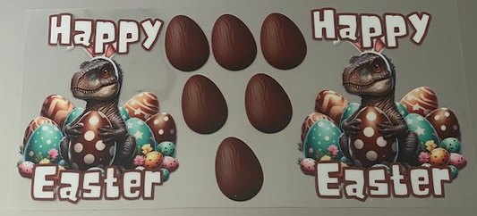 Happy Easter Dinosaur Decal