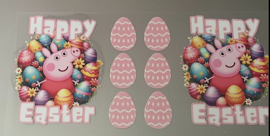 Happy Easter Peppa Pig Decal
