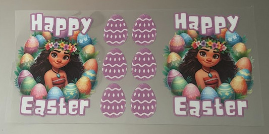Happy Easter Moana Decal