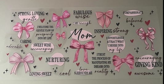 Mom Pink Quotes Decal