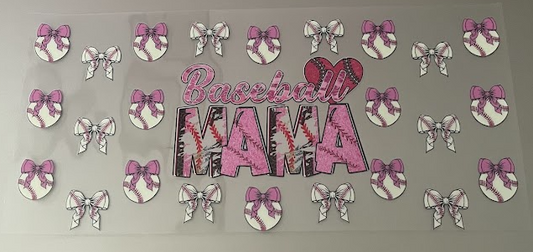 Baseball Mama Pink Decal