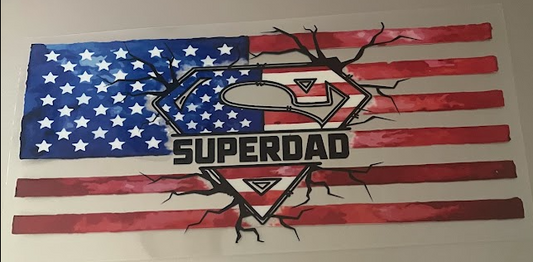 Super Dad Flag Decal