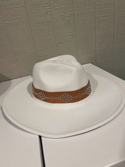 Studded Wide Brim Hat