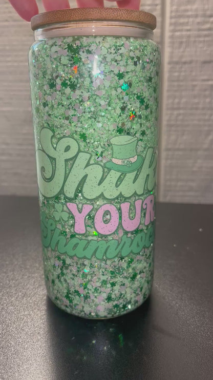 16 oz Shake Your Shamrocks Snow Globe Cup