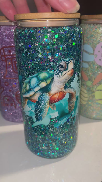 16oz Turtle Snow Globe Cup